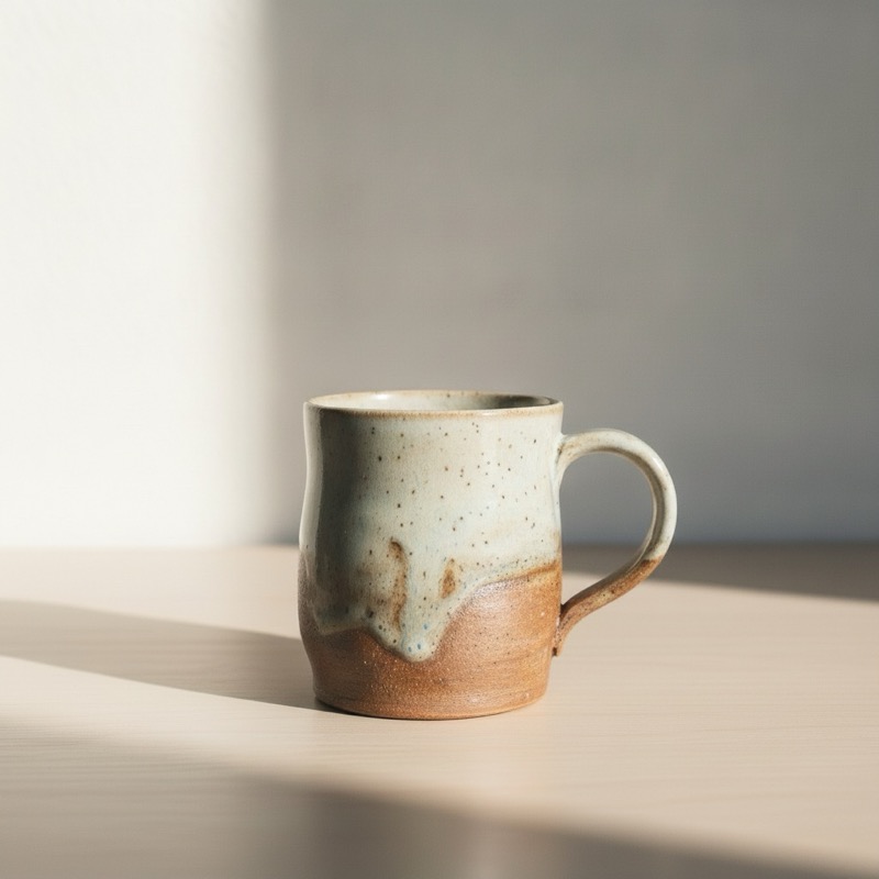 Handmade ceramic mug listing photo — after
